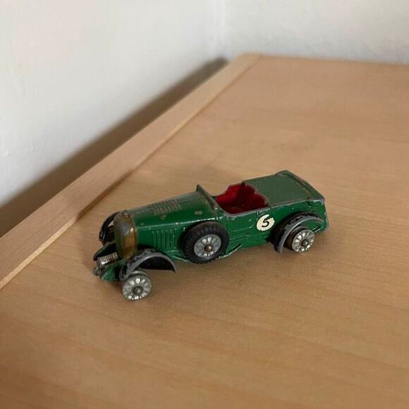 Vintage Lesney Matchbox 1929 Bentley No. 5 Diecast Model Car Green 60s - Picture 7 of 10